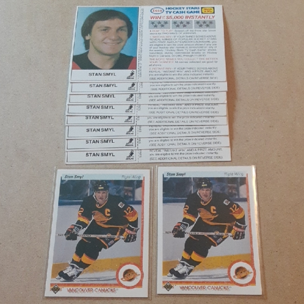 Stan Smyl Vancouver Canucks NHL Hockey Cards Set
